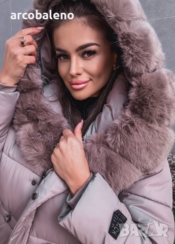 Дамско ватирано бежово яке , снимка 8 - Якета - 52255392