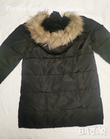 Топло черно зимно яке, снимка 6 - Якета - 47947540