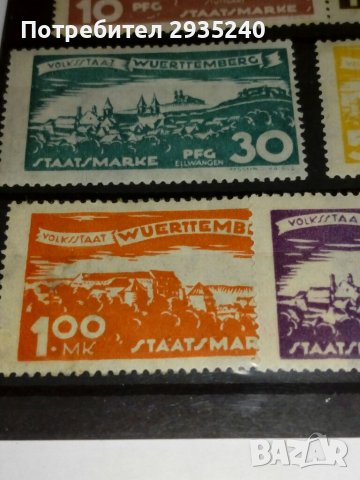 Wurttemberg- 1920 серия марки, снимка 7 - Филателия - 39213890
