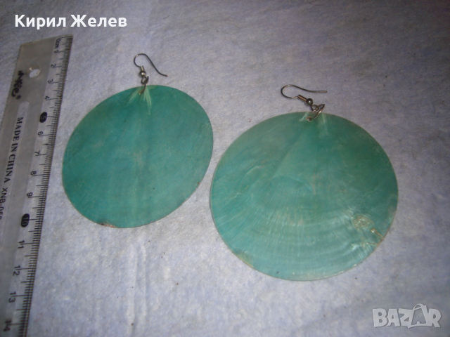 КРАСИВИ НЕЖНИ ВИНТИДЖ СЕДЕФЕНА СЛЮДА АРТ ОБЕЦИ 35961, снимка 4 - Обеци - 36439186