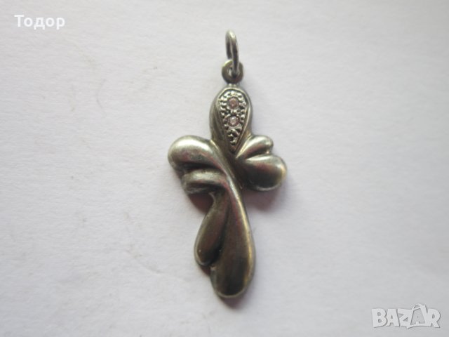 Стар сребърен кръст с камъни , снимка 2 - Други - 26686277