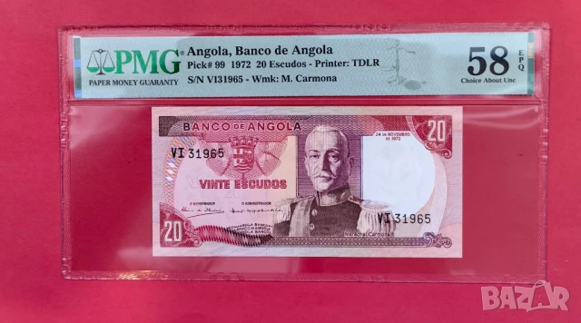 Ангола 20 ескудо 1972 г. PMG 58