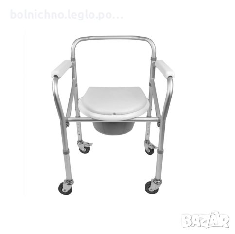 Тоалетен стол с колелца за възрастни - сгъваем, снимка 2 - Грижа за възрастни - 43894272