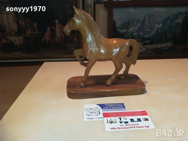поръчан-дървен кон-20х20х9см-внос швеицария, снимка 10 - Колекции - 28338804