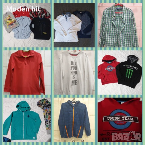 Блузи, суичъри и ризи за момче размер 134-140 см./9-10 г.