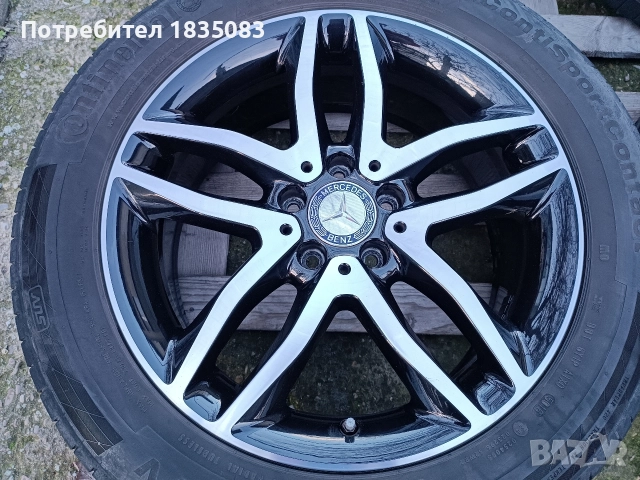 Лети джанти 18ки 5х112 Mercedes + летни гуми 235/50/18 Continental, снимка 5 - Гуми и джанти - 52593862