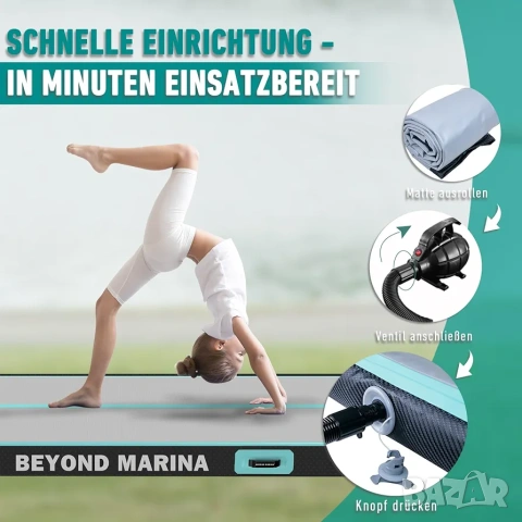 3м Надуваема гимнастическа постелка/ айртрак Beyond Marina Air Track + Помпа, снимка 2 - Други спортове - 53265828