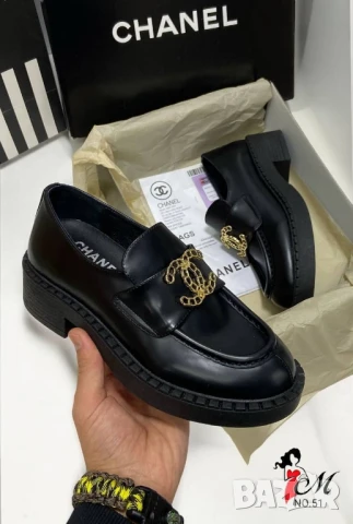 мокасини от естествена кожа chanel , снимка 4 - Дамски ежедневни обувки - 50745452