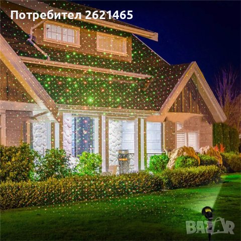 Коледен LED лазер, прожектор, Светлинно лазерно шоу, Star Shower Laser Light, Лазер, Коледна украса, снимка 4 - Прожектори - 43315409