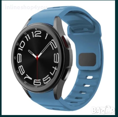 Силиконова Каишка за Samsung Watch 6 Classic / 5 Pro / 4 / 3 20mm, снимка 11 - Смарт гривни - 43780723