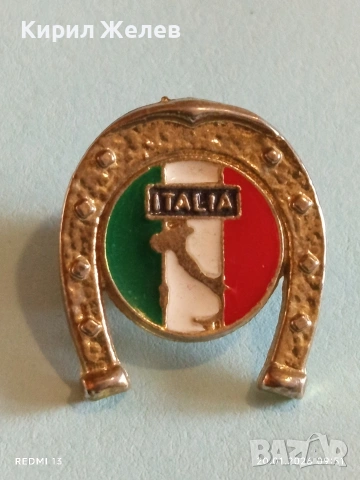 Сувенирна значка ИТАЛИЯ с подкова за късмет 51666