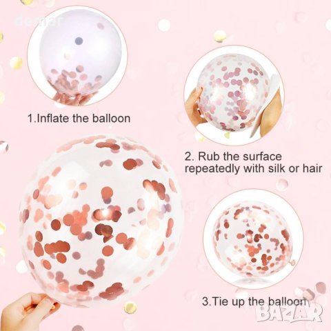 Декорация за рожден ден за жени-розово злато /без цифри/, снимка 2 - Декорация за дома - 43112043