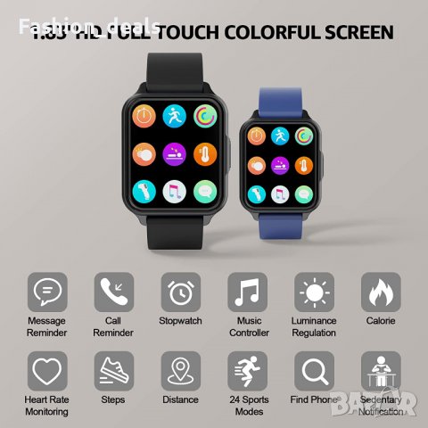 Нов черен Смарт часовник Фитнес гривна Тракер на активност, сън, снимка 2 - Смарт гривни - 39940737