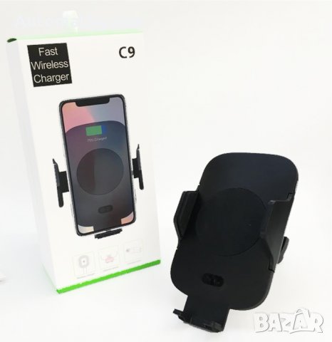 Поставка за зарядно за телефон в автомобил Smart Wireless, C9 QuickCharge 3.0 10W