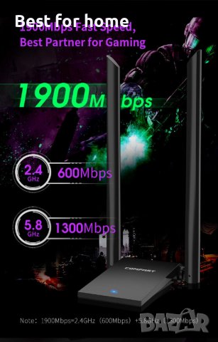 Двубандов Wifi USB 3.0 адаптер 1200Mbps​, снимка 10 - Мрежови адаптери - 40003236