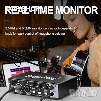 аудио интерфейс за запис на музика, XLR интерфейс, снимка 4 - Слушалки и портативни колонки - 48762283