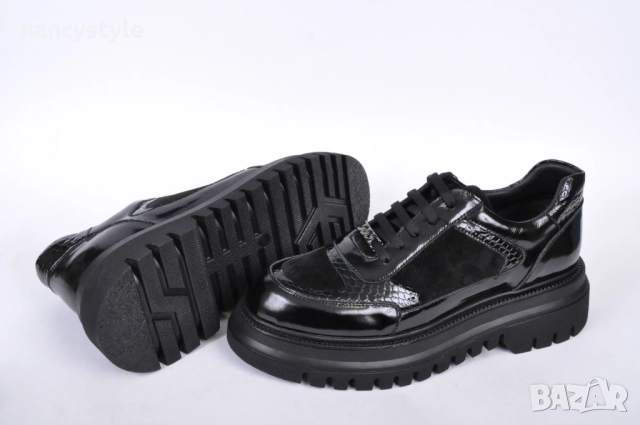 НОВО! Спортни модел дамски обувки - Лак и велур, снимка 4 - Дамски ежедневни обувки - 52290335