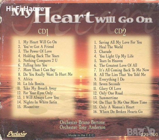 My Heart will Go On-Romantic Instumentals-2cd, снимка 2 - CD дискове - 35467849