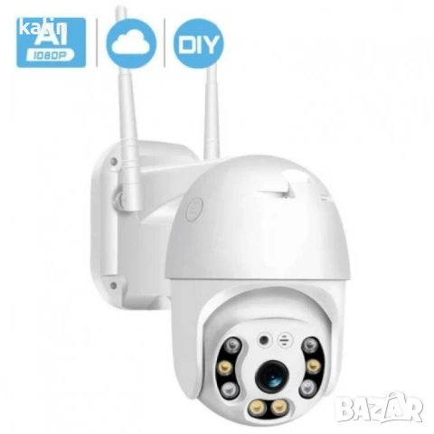 Водоустойчива, безжична камера с нощно видеонаблюдение и запис на карта