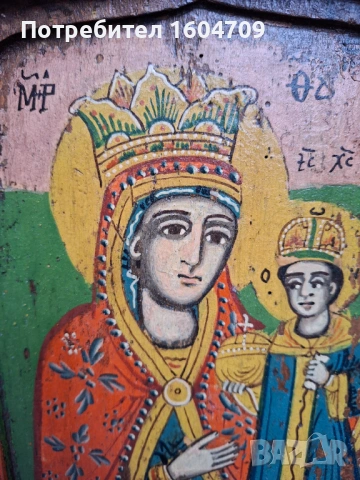 Стара Икона Триптих, снимка 6 - Икони - 32785203