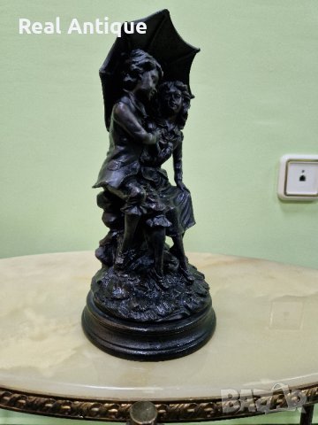 Чудесна антикварна френска авторска фигура  статуетка , снимка 4 - Статуетки - 44012818