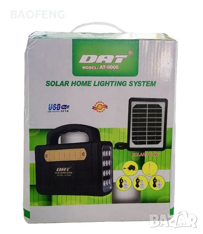 *█▬█ █ ▀█▀ Соларен комплект Dat 9006, фенер, прожектор, радио, usd, sd карта, комплект за осветление, снимка 13 - Соларни лампи - 37450356