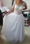 сватбена булчинска рокля със собствен обем и сияещ гръб, снимка 2