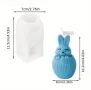 3D заек зайче в черупка от яйце "Happy Easter" Силиконов молд за свещи гипс сапун , снимка 6