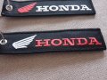*ТОП* Качествен стилен текстилен ключодържател с бродиран надпис и емблема на Хонда Honda мотор кола, снимка 2
