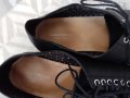 Равни пролетни обувки с връзки, естествена кожа, черни, Vagabond, 38, снимка 5