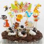 Happy животни 11 топера топери клечки украса за торта мъфини парти декор украса, снимка 2