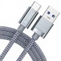 Snowkids USB към USB C 3.0 кабел, QC 60 W за бързо зареждане найлонова оплетка -  2 метра