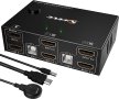 KVM Switch HDMI 2 Port 4K@30Hz Switcher за 2 компютъра, снимка 1