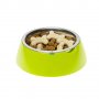 Метална купа за домашен любимец с пластмасова поставка в зелено Кучешка купичка Купа за куче/коте, снимка 2