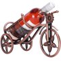 Метална поставка за вино във формата на колело.