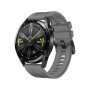 Силиконова каишка HUAWEI Watch GT 2, GT 2 Pro – 42/ 46mm сив цвят, снимка 1