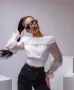 Стилна бяла дамска блуза , снимка 1