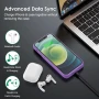 Кейс с батерия Feob за iPhone 12/12 Pro (6.1 инча) - 10800mAh, лилав, снимка 3