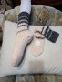 Ръчно плетени чорапи от вълна размер 36, снимка 1 - Дамски чорапи - 39662536