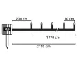 200 соларни LED светлини с програма и светлинен сензор 19.9m - топло бяло S_1225310, снимка 2