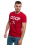 Нова червена мъжка тениска с трансферен печат СССР, Русия, снимка 3