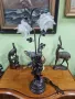 Чудесна голяма антикварна фигурална настолна лампа , снимка 4