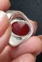 Стар турски сребърен пръстен с Карнеол - камъкът на любовта и здравето, снимка 3