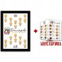 Кулинарен Скреч Постер 20 Златни Български Гозби в Рамка + Картичка 
