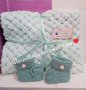 Ръчно плетена бебешка пелена завивка одеалце, снимка 1 - Спално бельо и завивки - 38777907