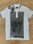 Тениска с яка тип поло PHILIPP PLEIN размер L, снимка 1 - Тениски - 44856226