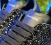 НАМАЛЕНИ Дамски сникърси Alexander McQUEEN цвят черно с камъчета, снимка 3