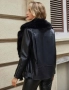 Дамско модерно зимно кожено яке, снимка 5