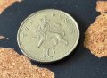 Великобритания 10 пенса, 1992 Нов тип: 24,5 мм., 6.5 гр., снимка 1 - Нумизматика и бонистика - 44015854