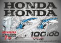 HONDA 100 hp Хонда извънбордови двигател стикери надписи лодка яхта, снимка 1 - Аксесоари и консумативи - 43044335